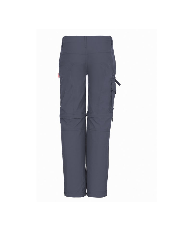 Trollkids Zipp-Off-Trekkinghose Slim Fit Oppland in dark grey günstig kaufen 92