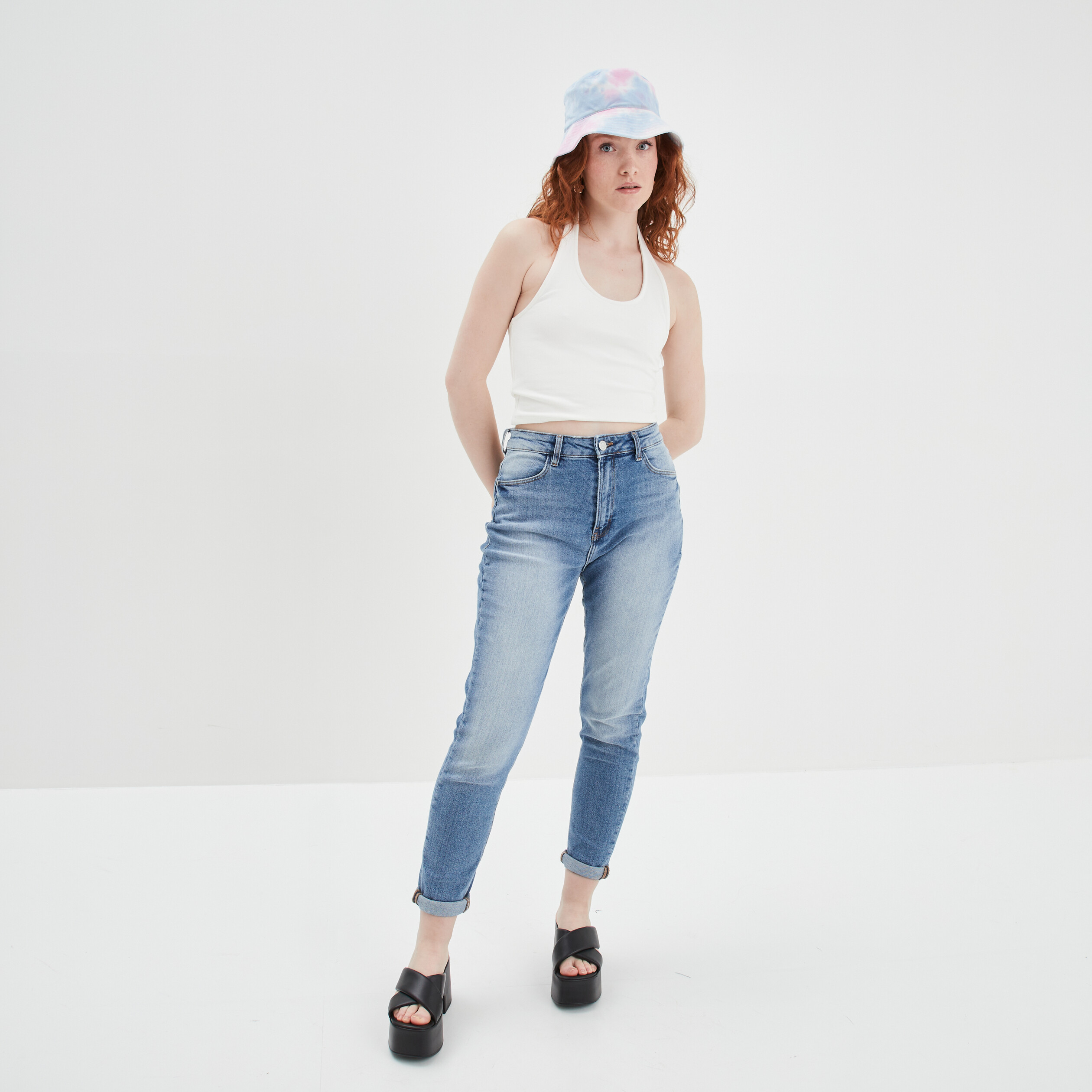 Débardeur cropped dos nu Creeks blanc femme | La Halle