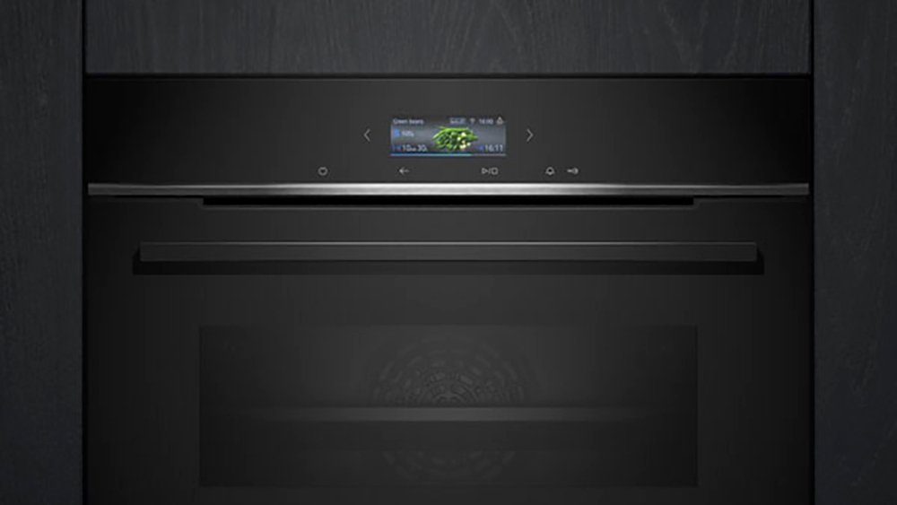 SIEMENS Einbaubackofen iQ700 HB734G1B1, mit Teleskopauszug nachrüstbar, ecoClean
