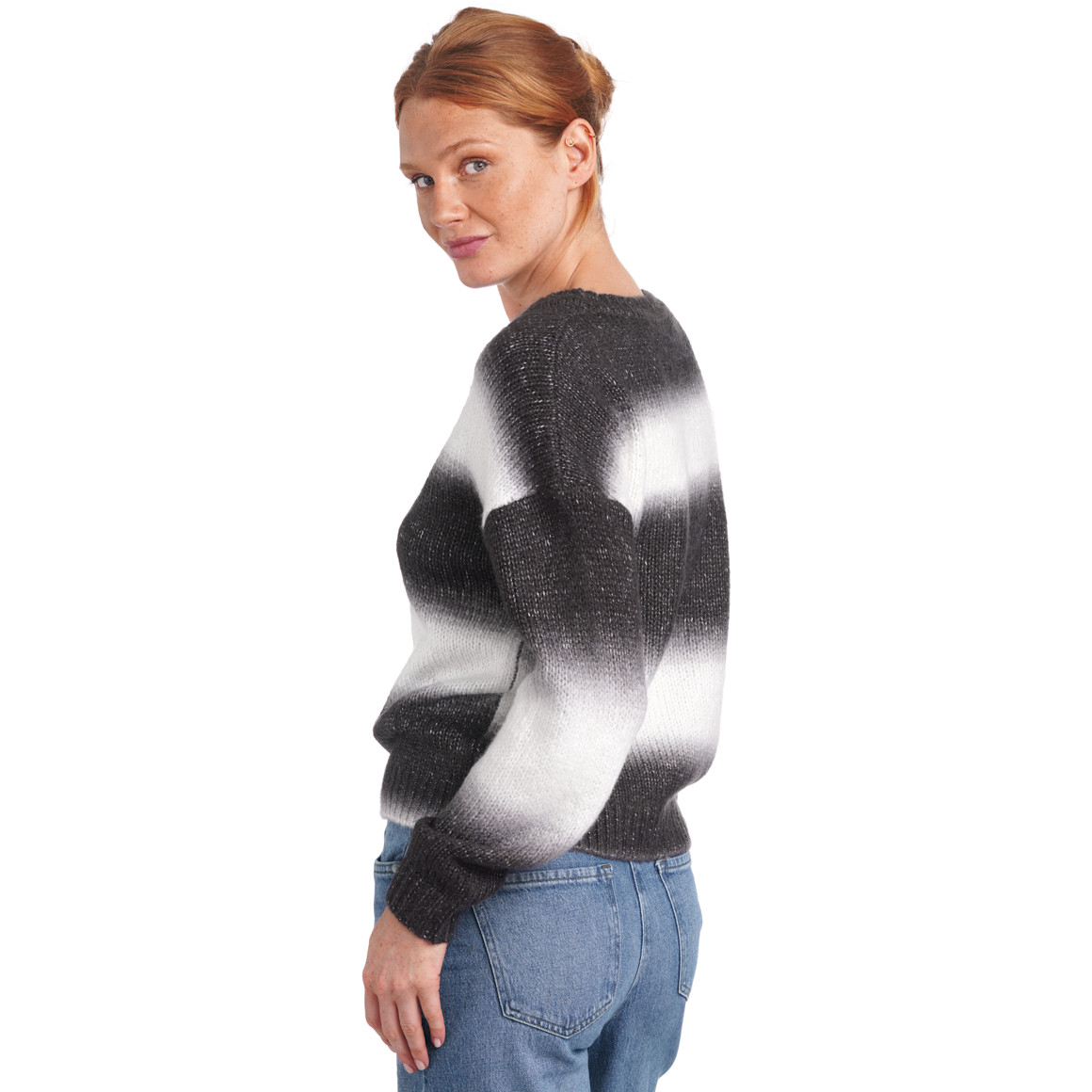 Damen Strickpullover mit Streifen