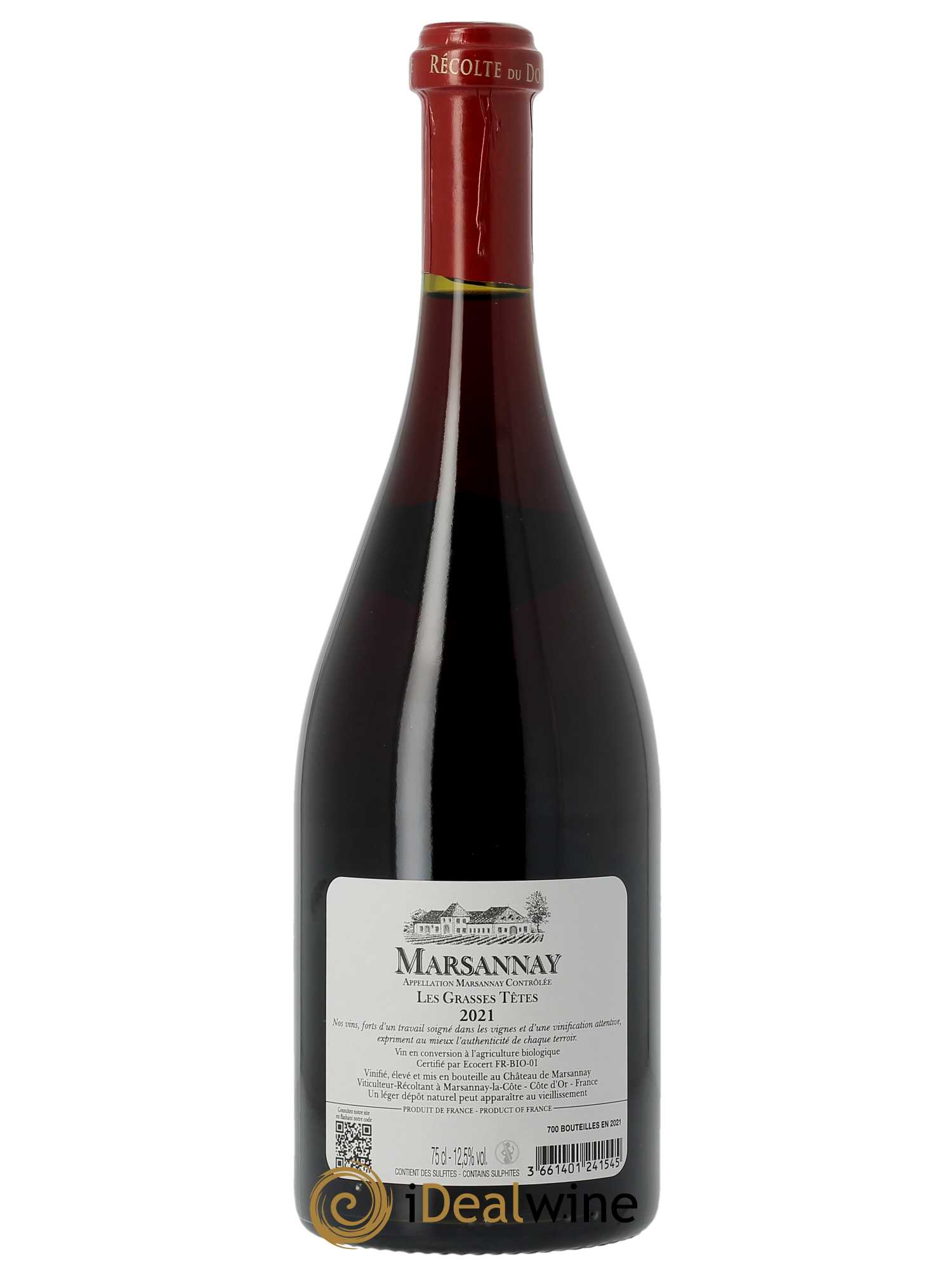 Marsannay Les Grasses Têtes Château de Marsannay  2021 - Lot de 1 Bouteille