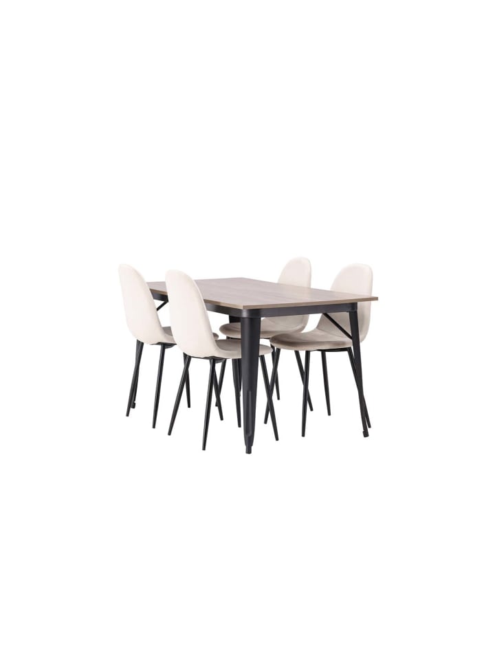 ebuy24 Essgruppe Tempe 9 ( 5-teilig) Beige 80 x 140 cm günstig kaufen onesize