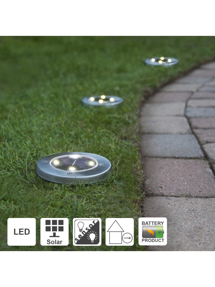 STAR Trading Solar-Bodenleuchte Lawnlight 3er Set günstig kaufen onesize