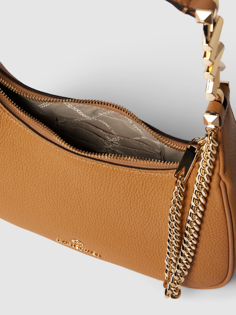 Handtasche mit Label-Applikation Modell 'PIPER' in camel