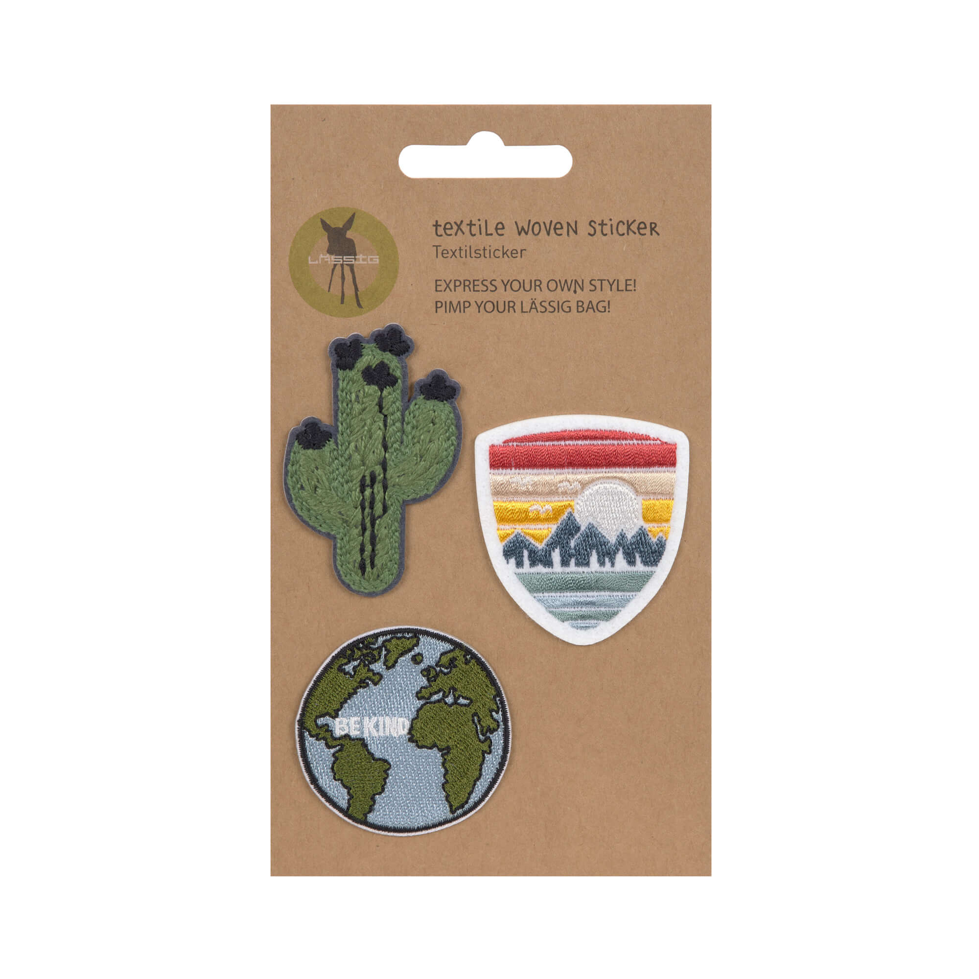 Textil-Sticker (3 Stk) - Schul Set Unique, Weltweit