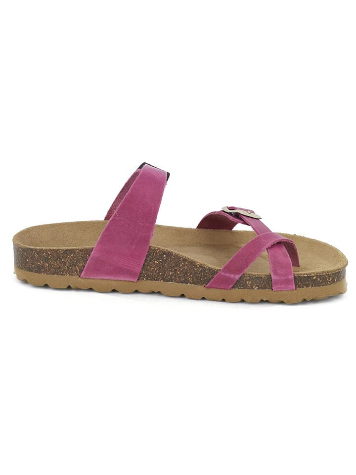 BABUNKERS Family Leder-Zehentrenner in Pink günstig kaufen