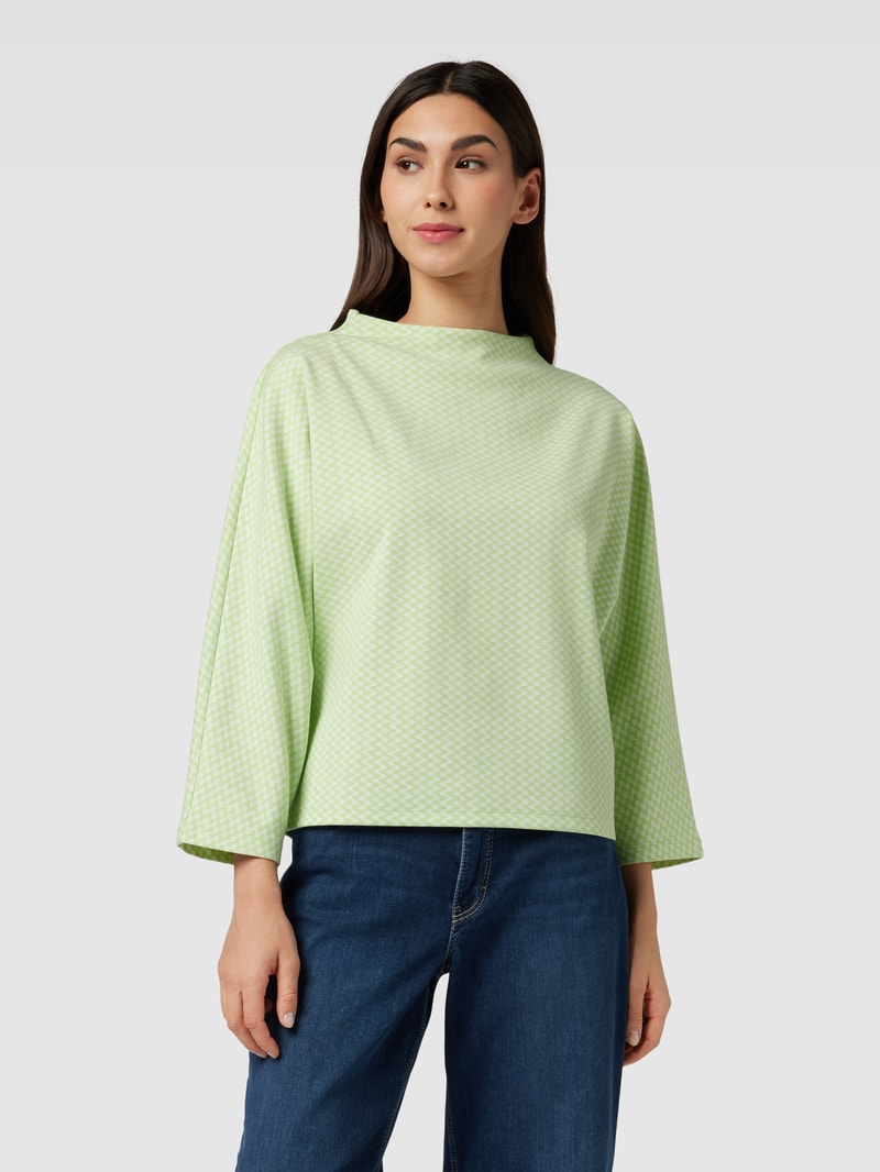 Sweatshirt mit Allover-Muster Modell 'Gillu' in hellgrün