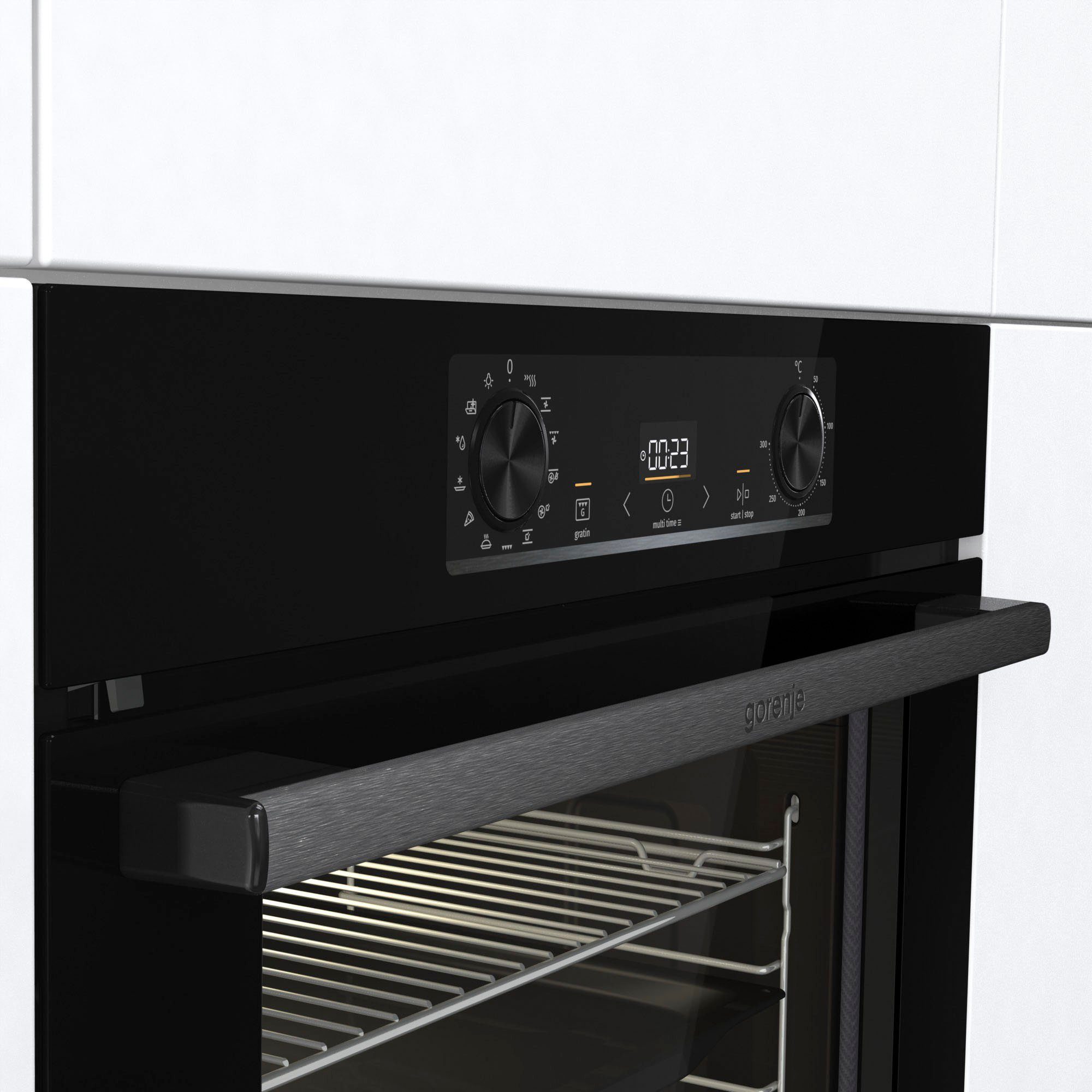 GORENJE Pyrolyse Backofen BPS6737E14BG, mit 1-fach-Teleskopauszug, Pyrolyse-Selbstreinigung