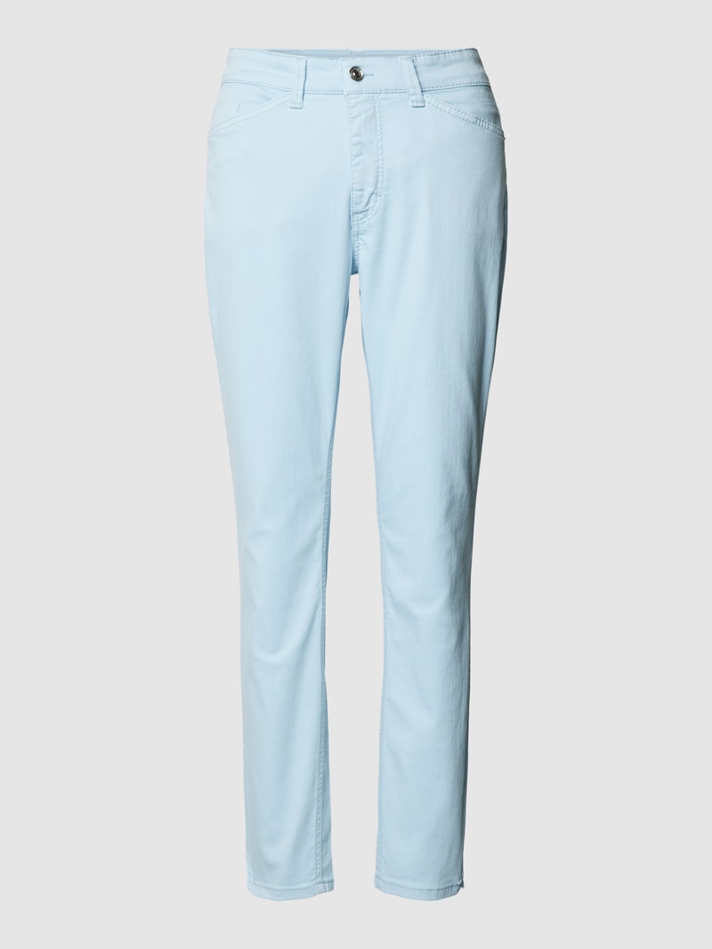 Jeans mit Label-Patch Modell 'DREAM SUMMER' in hellblau