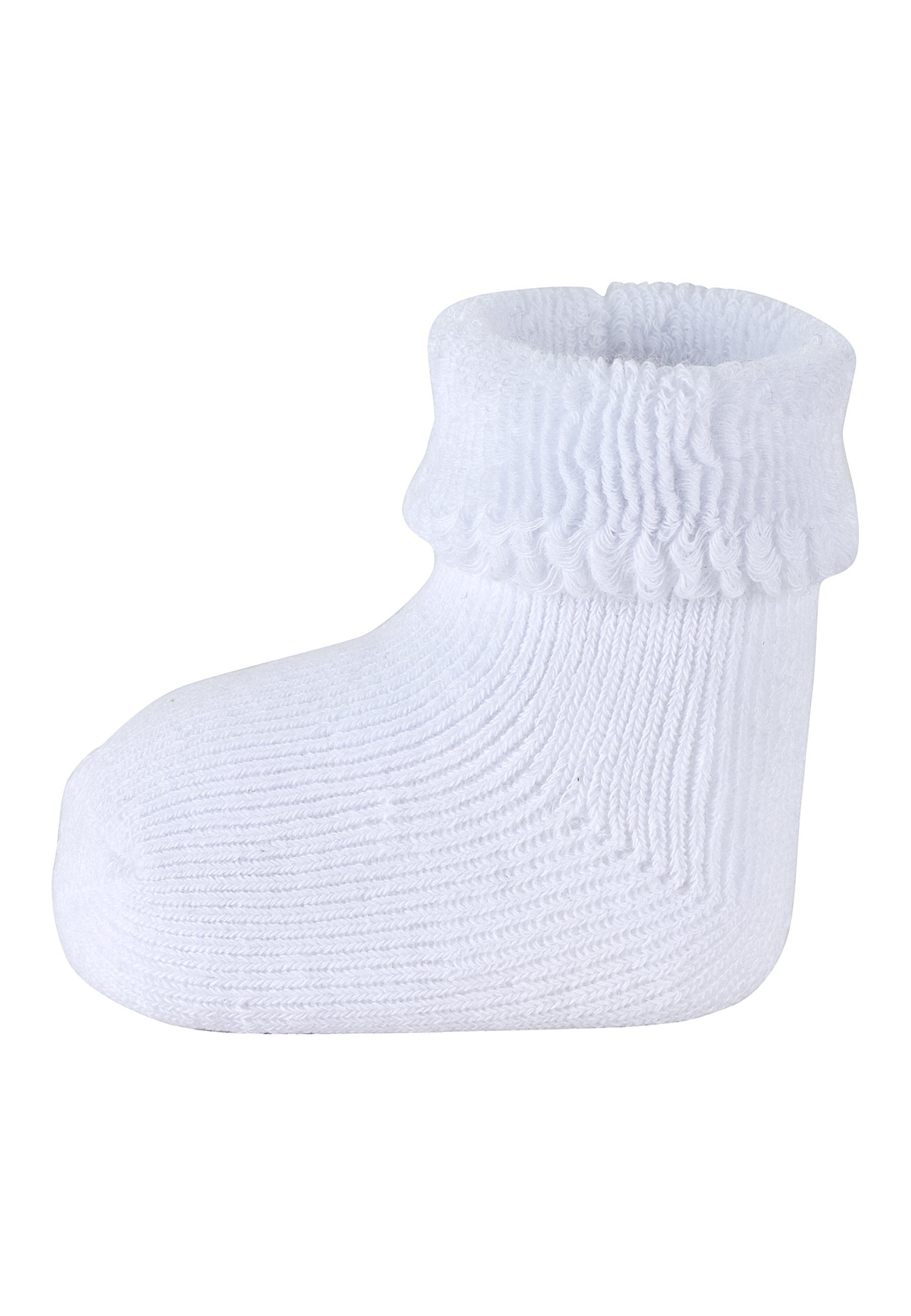 Sterntaler® Feinsöckchen Erstlingssöckchen uni, 3er-Pack (3-Paar, 3er Kindersocken, Erstlingssocken aus Baumwolle für Kinder) Babysocken mit süßen Motiven, Kurzsocken Baby mit Vollplüsch