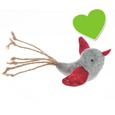 zoolove Katzenspielzeug Filzvogel