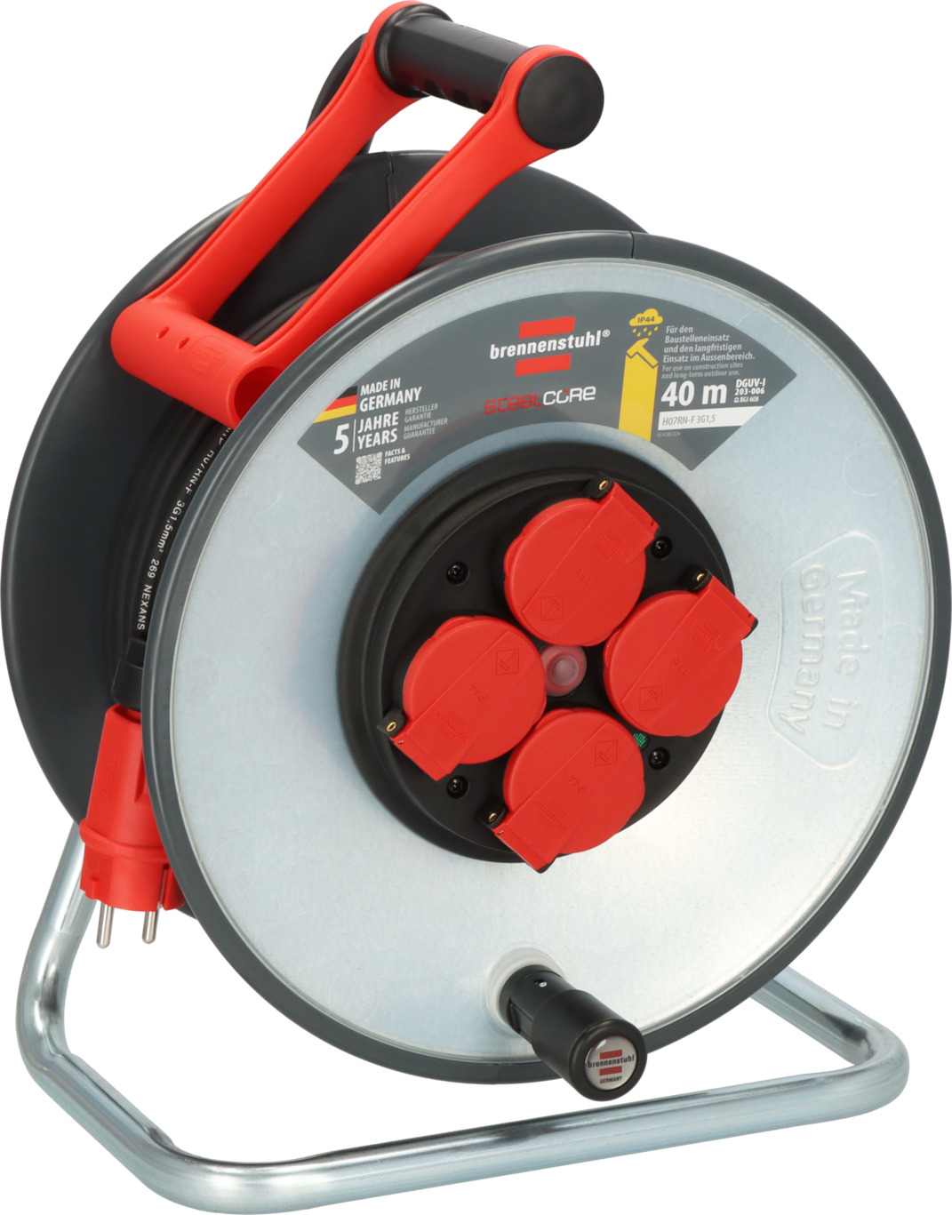 Brennenstuhl 9191400110 Professional SteelCore kabelio įvorė SC4100 IP44 40m H07RN-F 3G1,5