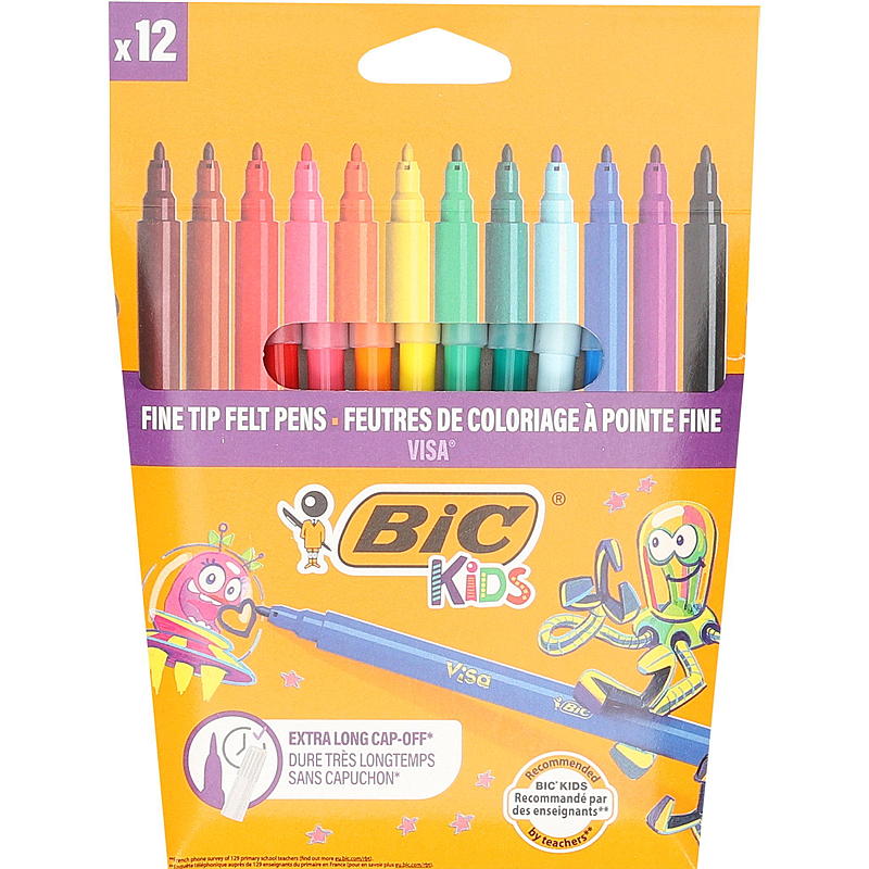 BIC Tusj 12-pk Kids Visa Colour 880 BIC
