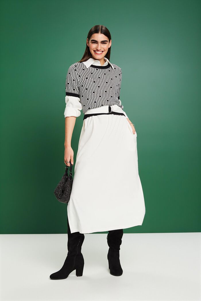 Jacquard-Sweatshirt mit Rundhalsausschnitt