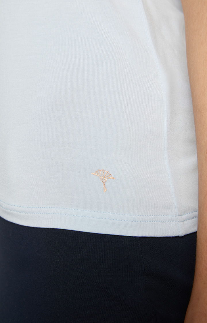 Modal-Spitzen-Top in Hellblau