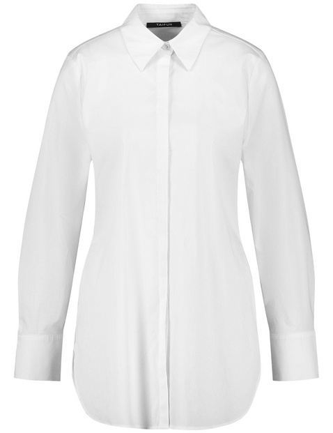 Feine Baumwollbluse mit Raffung im Rücken