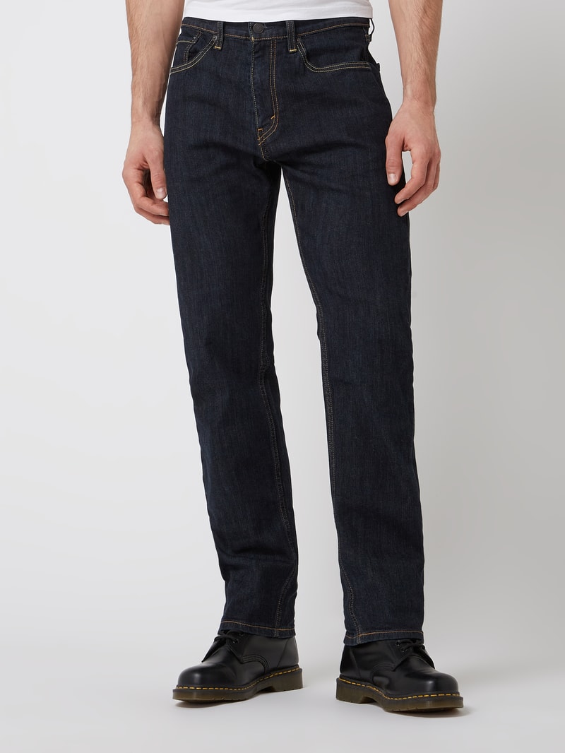Regular Fit Jeans mit Stretch-Anteil Modell '505' - 'Water<Less™' in marineblau
