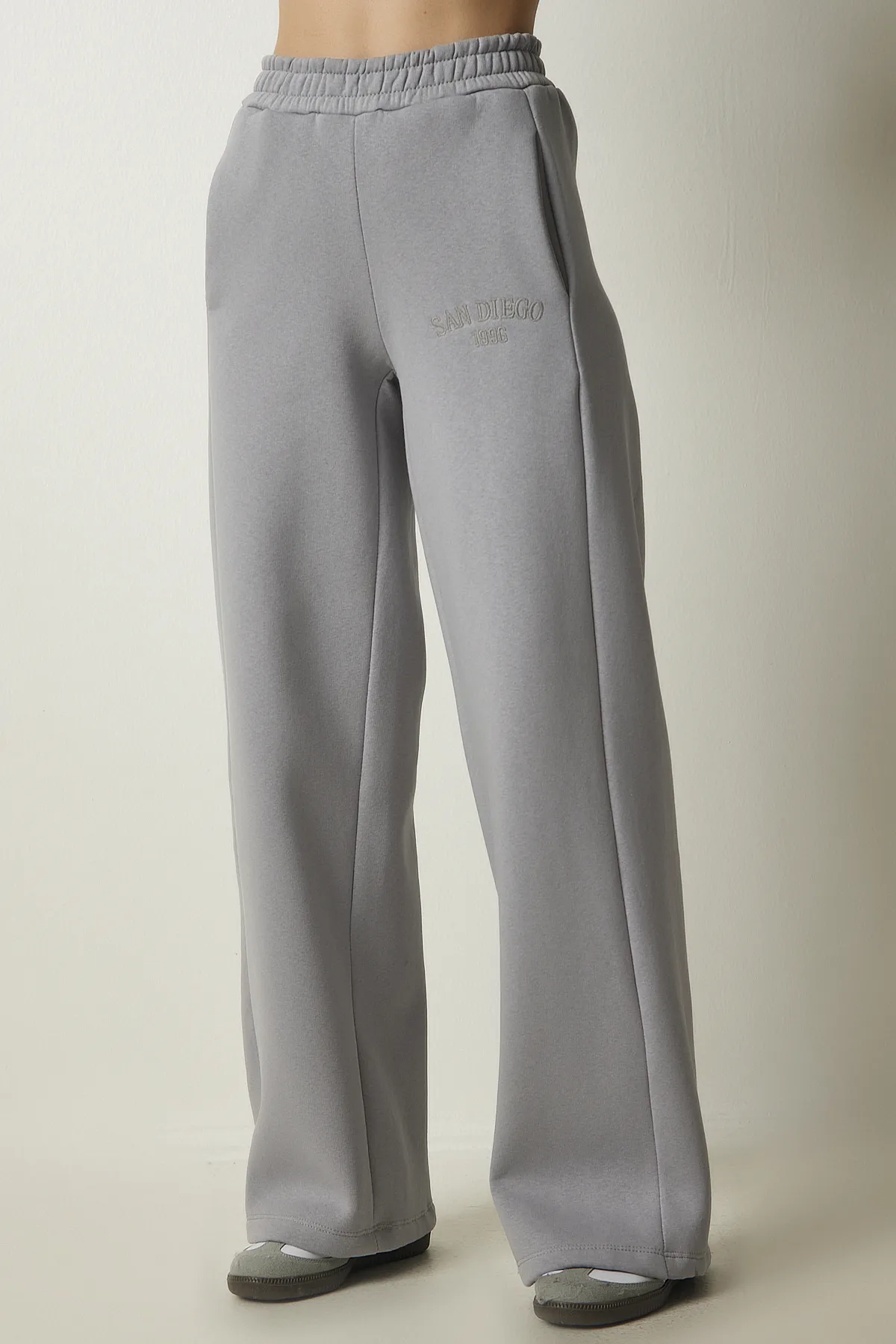 Happiness İstanbul  Jogginghose - Grau - Wide Leg