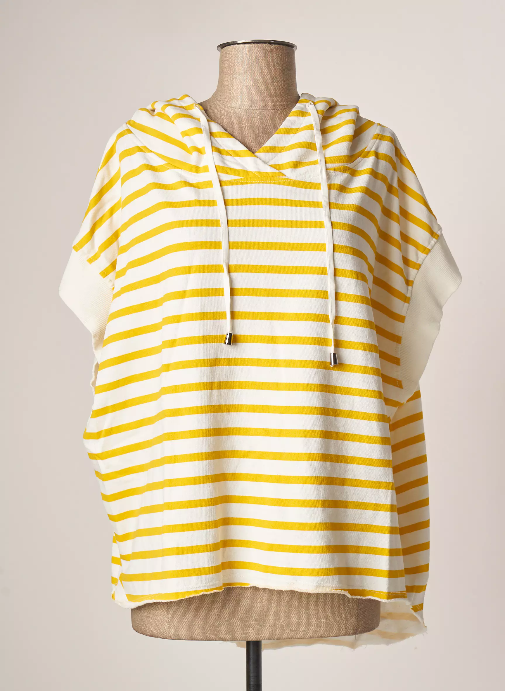 Studio Parisien Sweat Capuche Femme couleur jaune