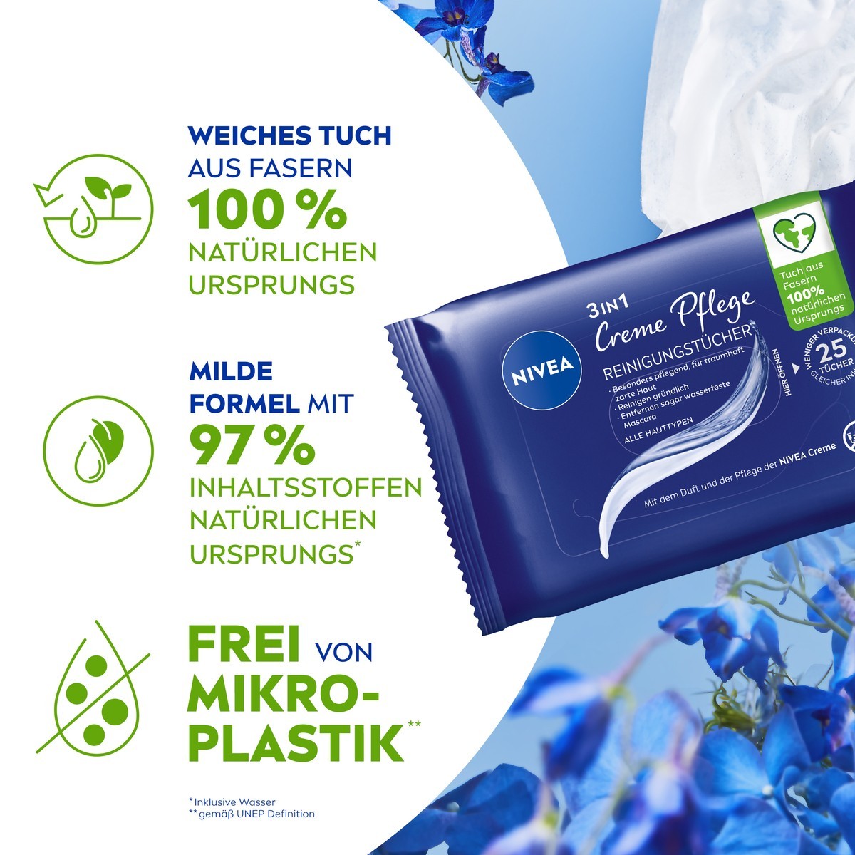 Reinigungstücher Creme Pflege
