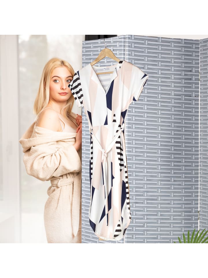 relaxdays Paravent in Grau/ Weiß - (B)160 x (H)170 cm günstig kaufen onesize