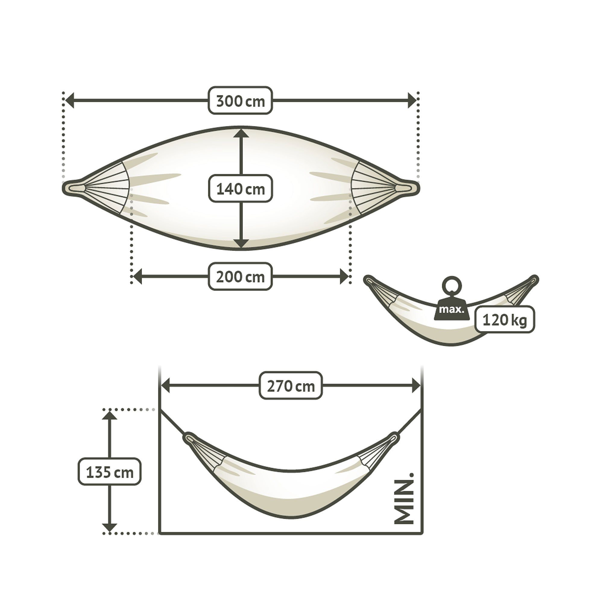 La Siesta Hängematte Single Hängematte Modesta arabica braun von La Siesta Bio Baumwolle T, Hochwertige Qualität