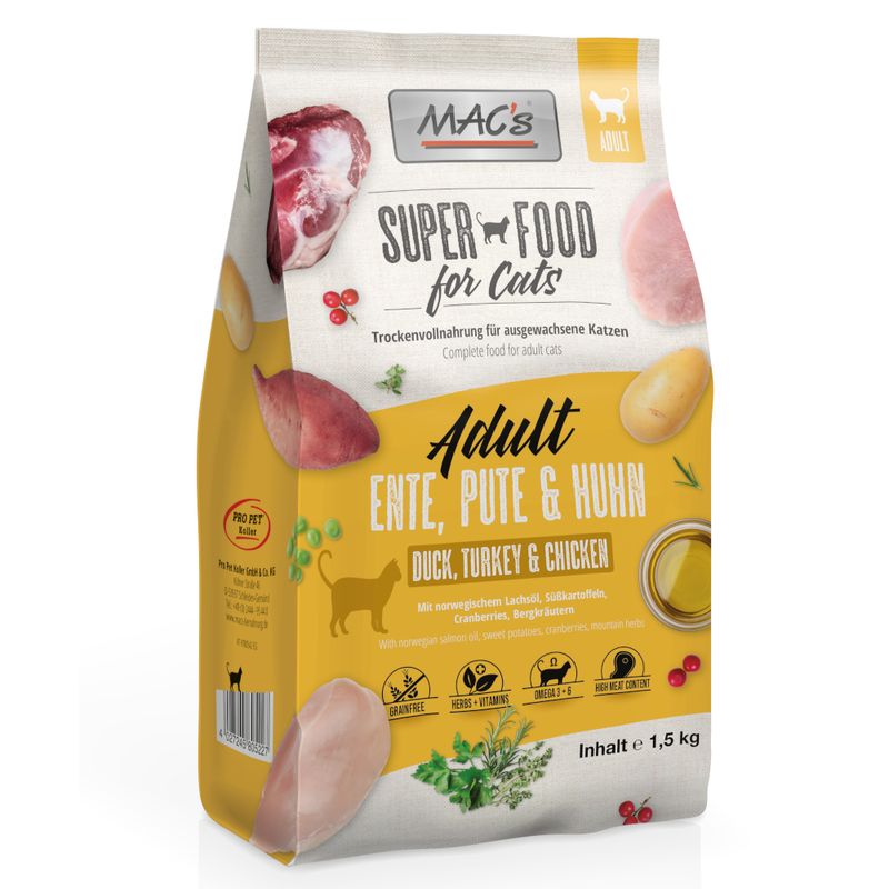 MAC's Superfood for Cats Adult Ente, Pute & Huhn