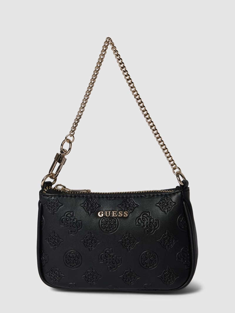 Micro Bag mit Label-Detail in schwarz
