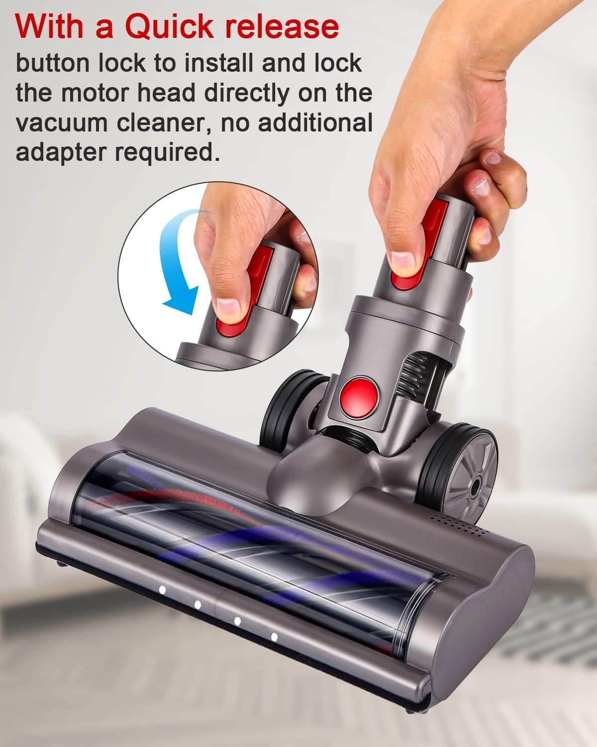 megadot Staubsaugerdüsen-Set Bürste Zubehör Staubsauger Ersatz mit Extras Rollpinsel, Zubehör für Kompatibel mit Dyson V7 V8 V10 V11 V15, (2-tlg)