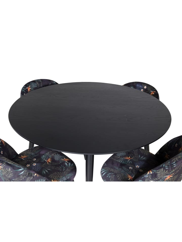 ebuy24 Essgruppe Dipp 1 (5-teilig) Schwarz 115 x 115 cm günstig kaufen onesize