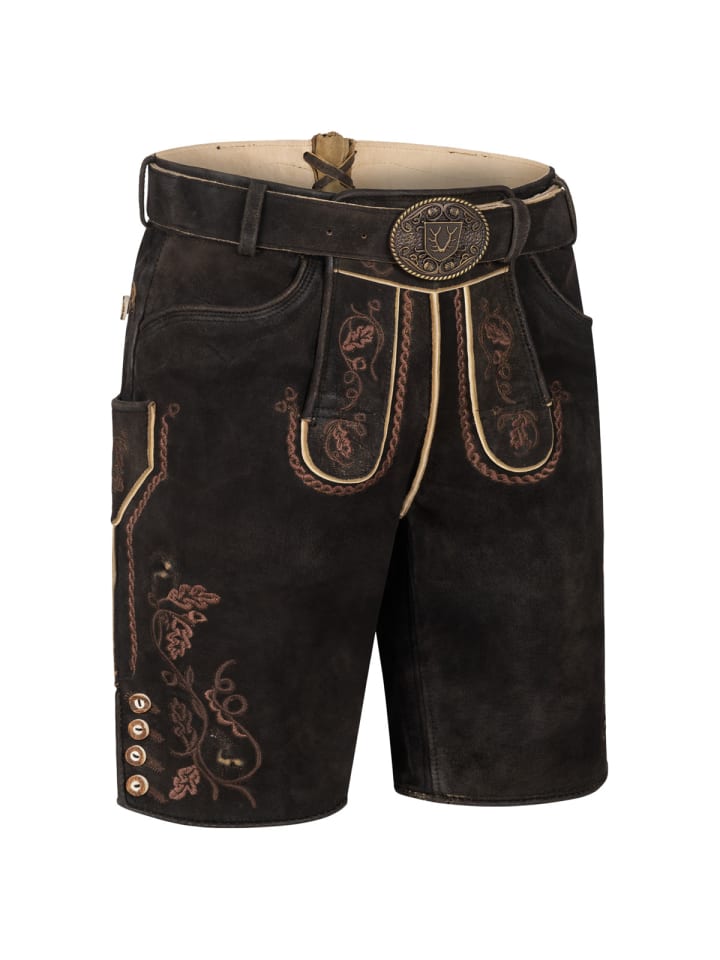 KRÜGER Lederhose Terence in dunkelbraun günstig kaufen