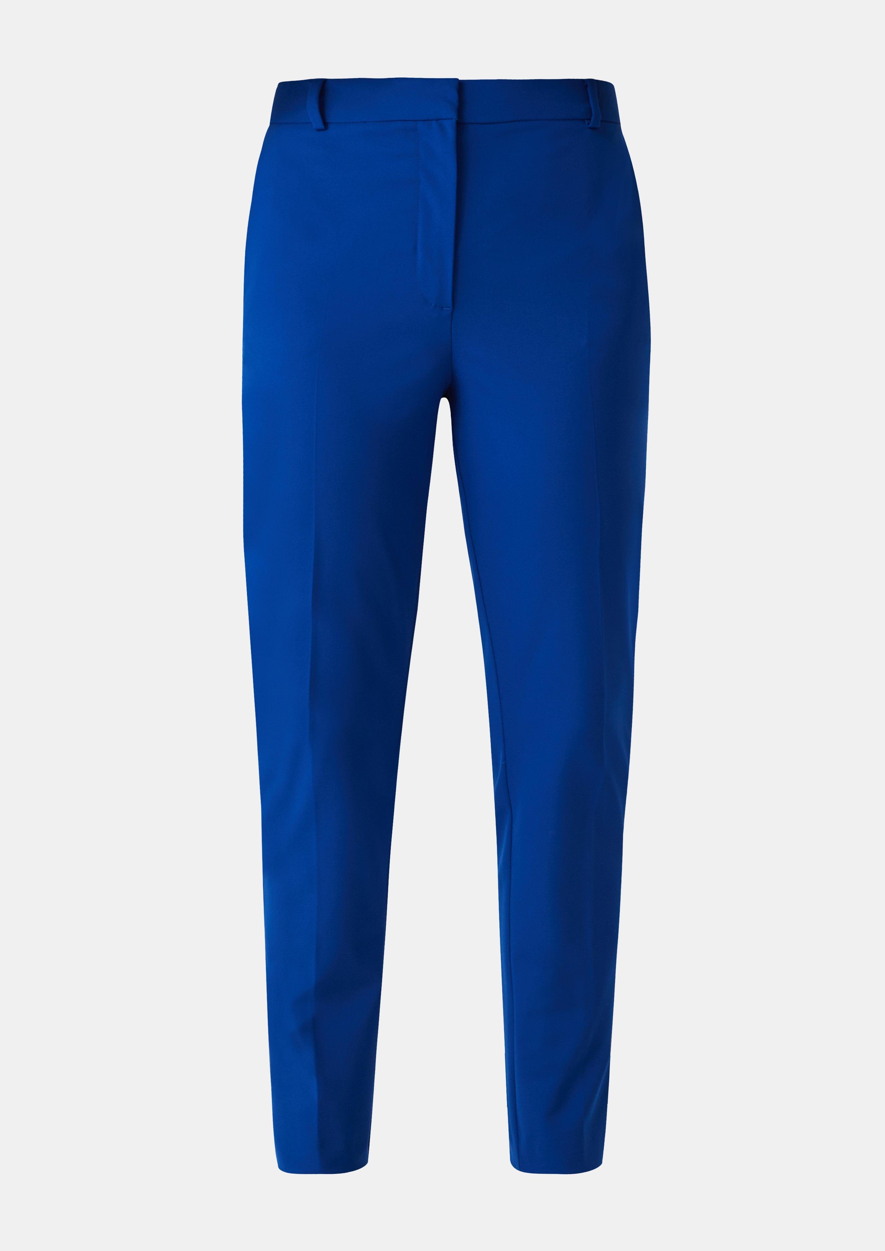 Cigarette Pants aus Twill - ozeanblau