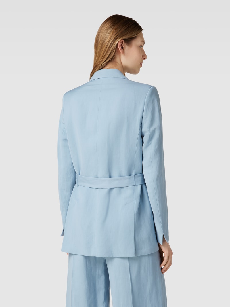 Blazer mit Bindegürtel in bleu