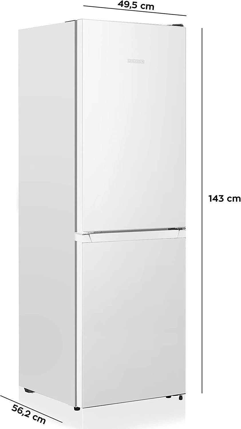 Heinrich´s Kühlschrank Kühl- und Gefrierkombination HKS 3091 W, 143 cm hoch, 49.5 cm breit, Kühlvolumen 122L, Gefrierfach 53L