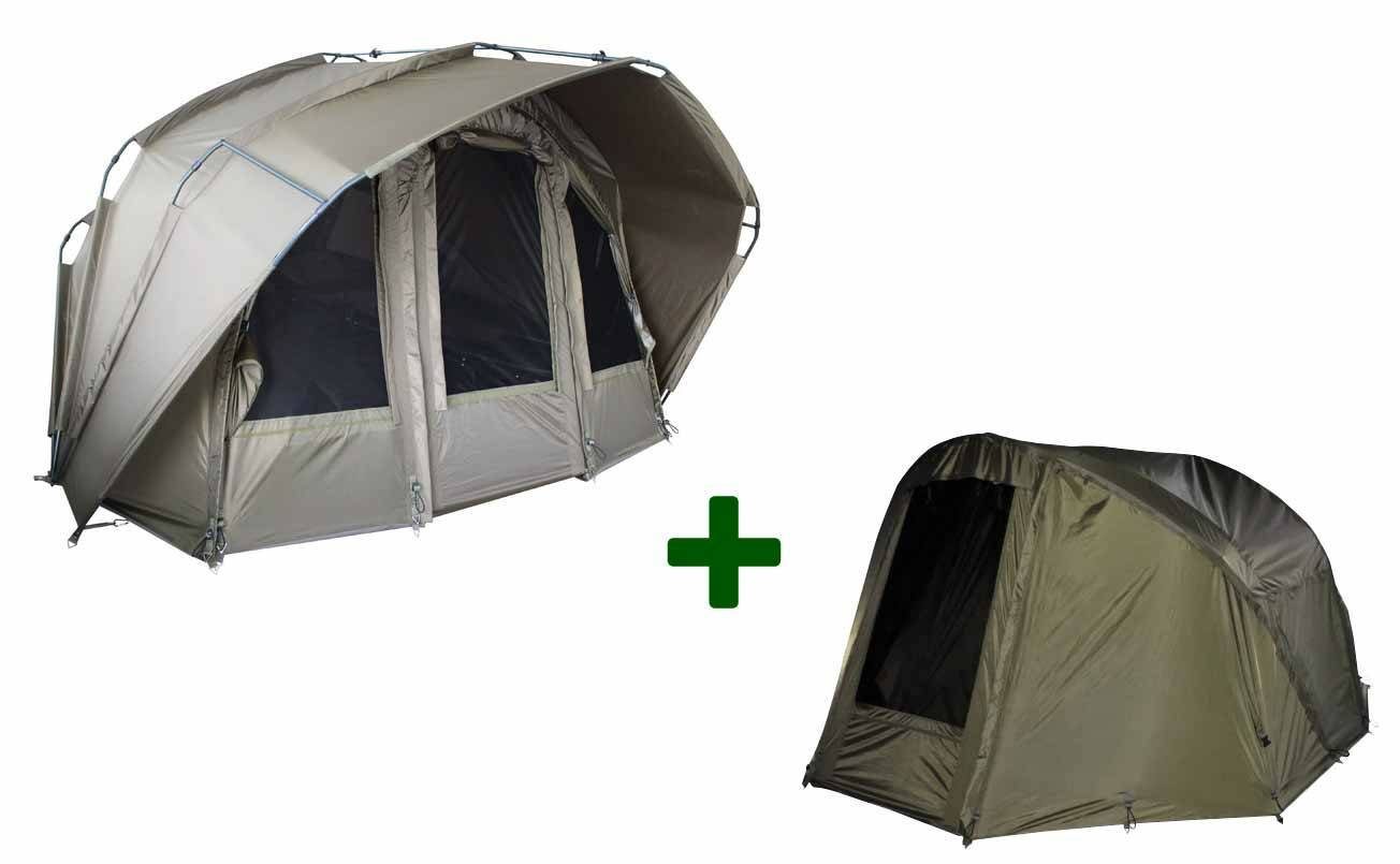 MK Angelsport Angelzelt Fort Knox 2.0 Pro Dome 2 Man Bivvy mit Winterskin