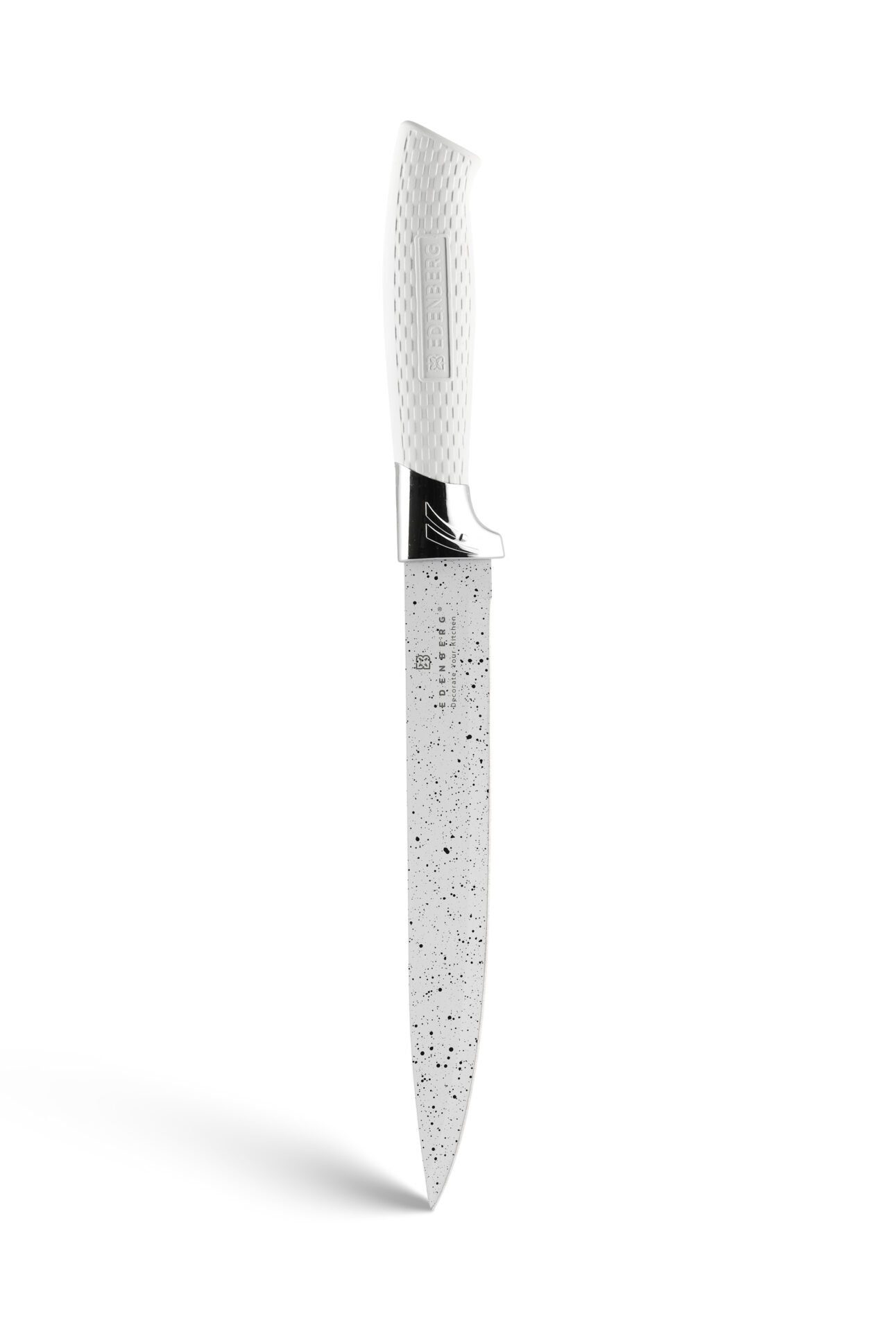Edenberg Messer-Set Modernes weißes Messerset mit Block, Messerblock (6-tlg., Eine ideale Geschenkidee)
