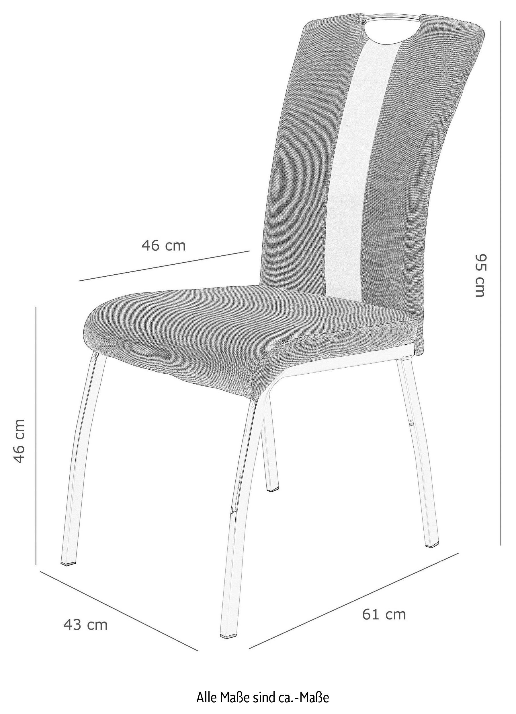 HELA 4-Fußstuhl Amber (Set, 2 St)
