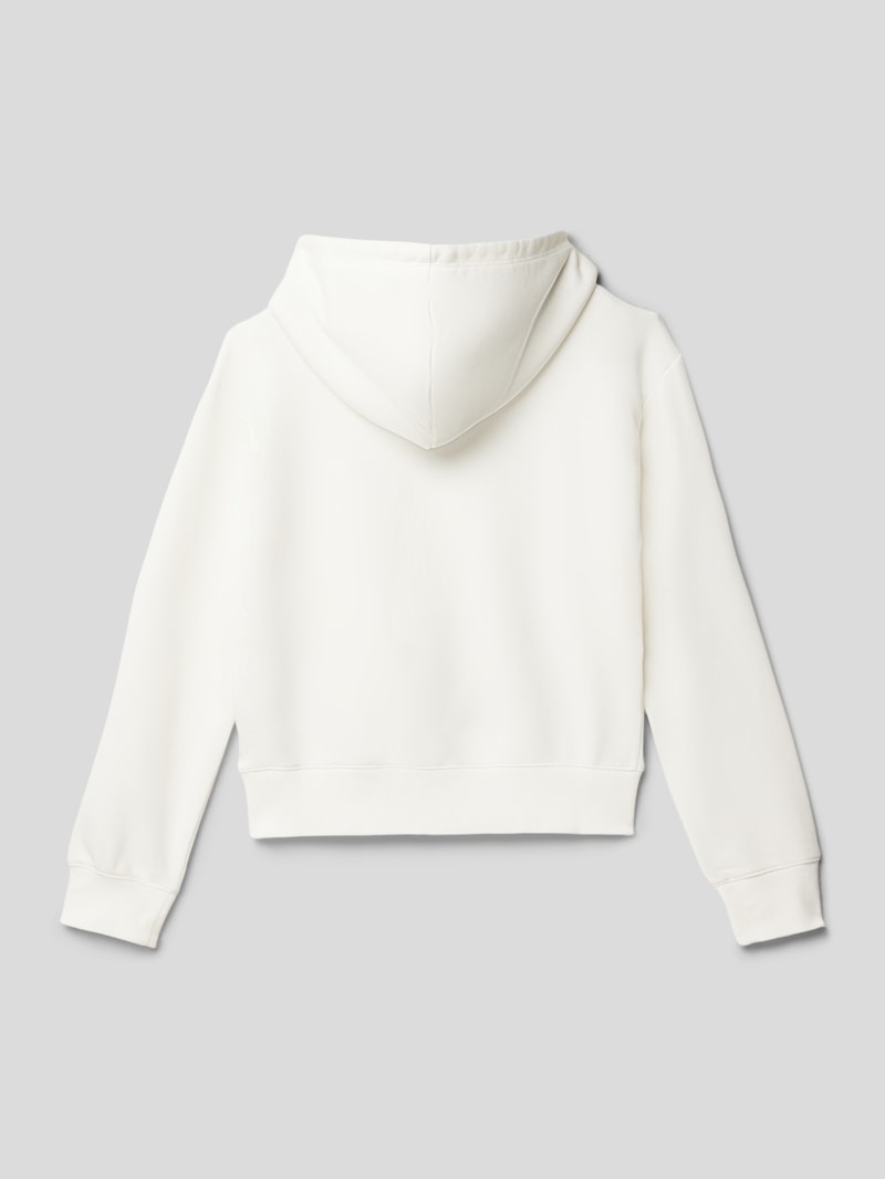 Hoodie mit Logo-Print Modell 'Rochester' in ecru