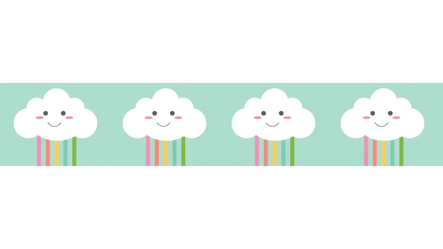 Rayher Washi Tape Happy Clouds 15mm x 10m 10 m