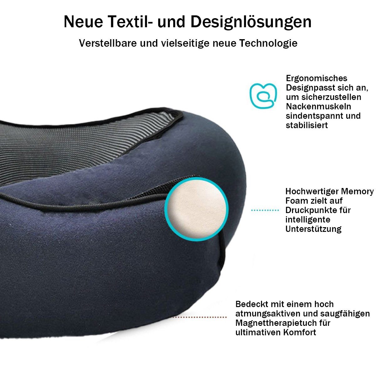 Rwoythk Nackenkissen Nackenkissen Reisekissen Nackenhörnchen Memory Foam Reise Neck Pillow