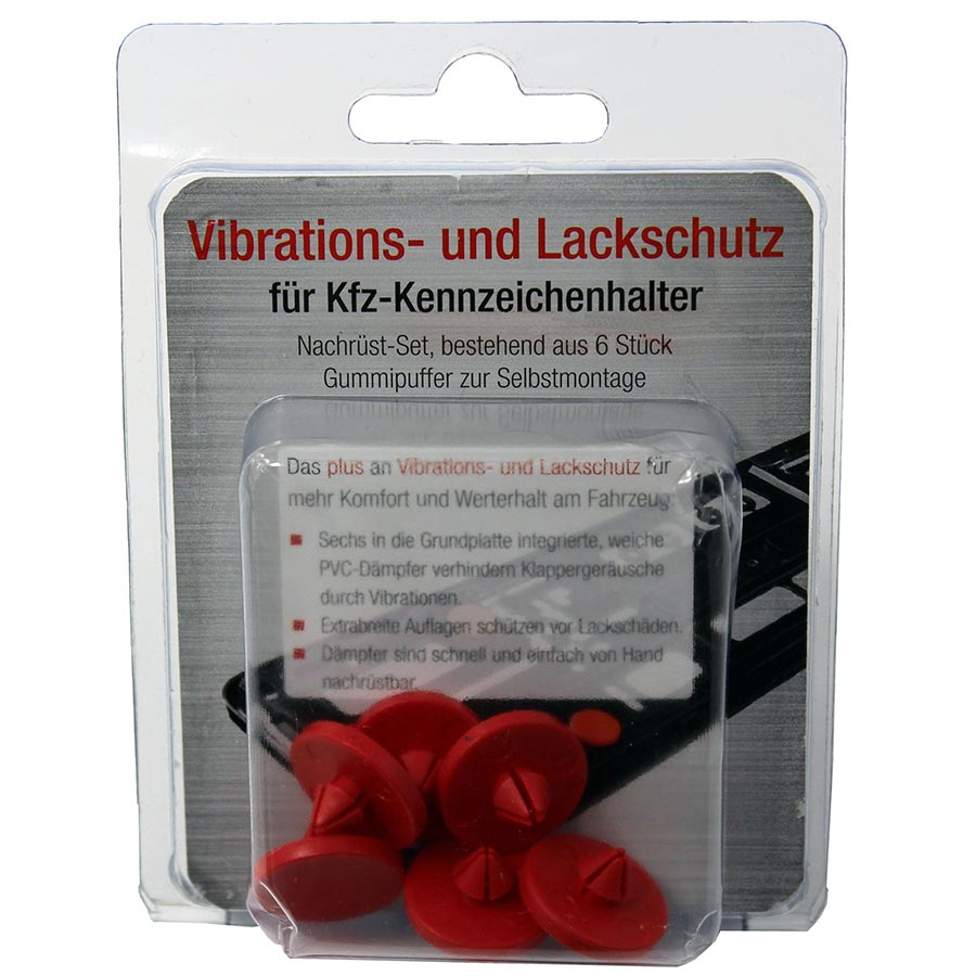 ALUTEC Vibrations- und Lackschutz für Kennzeichenhalter, Gummipufferset - ATU