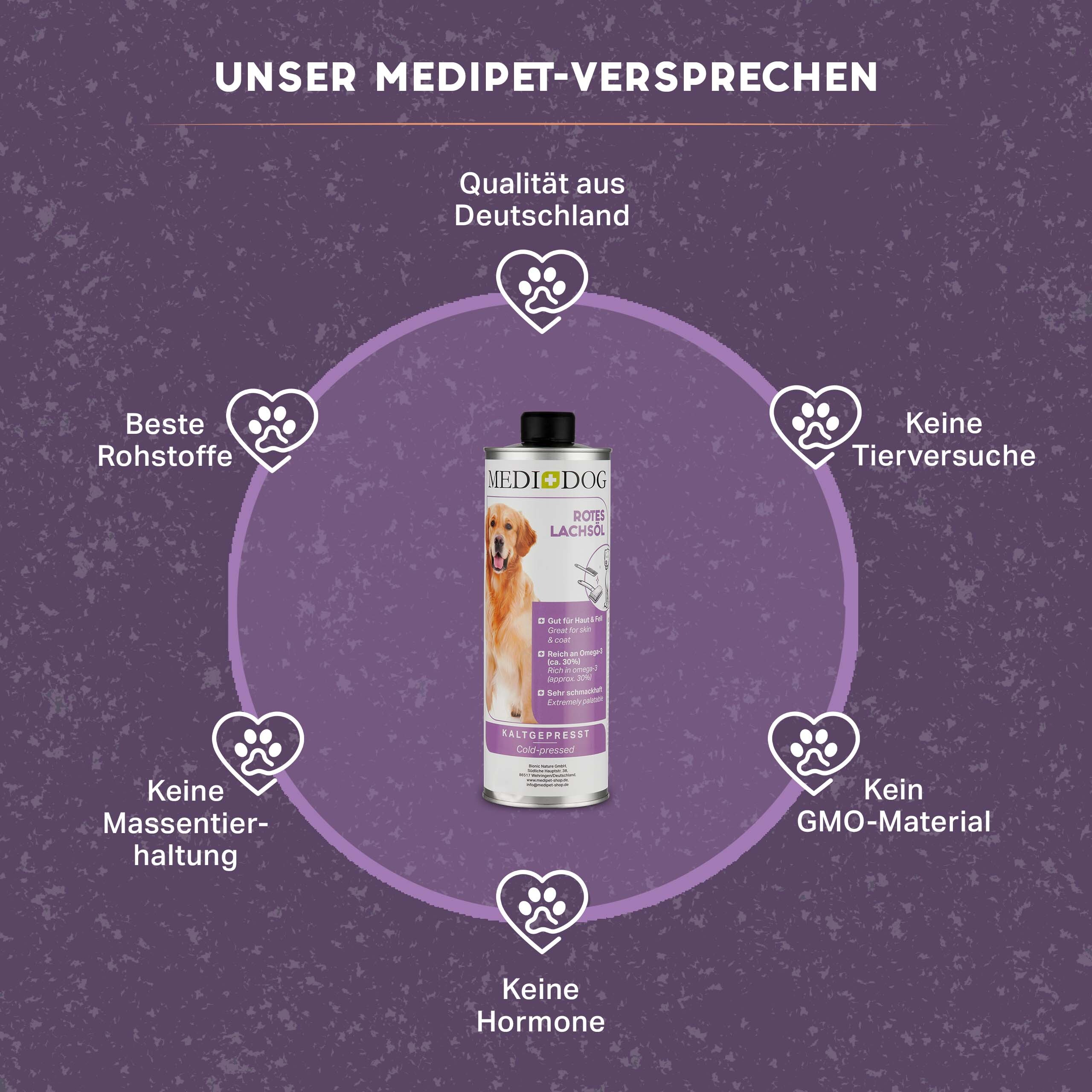 MediDog Ergänzungsfutter & Aufzucht MediDog Lachsöl