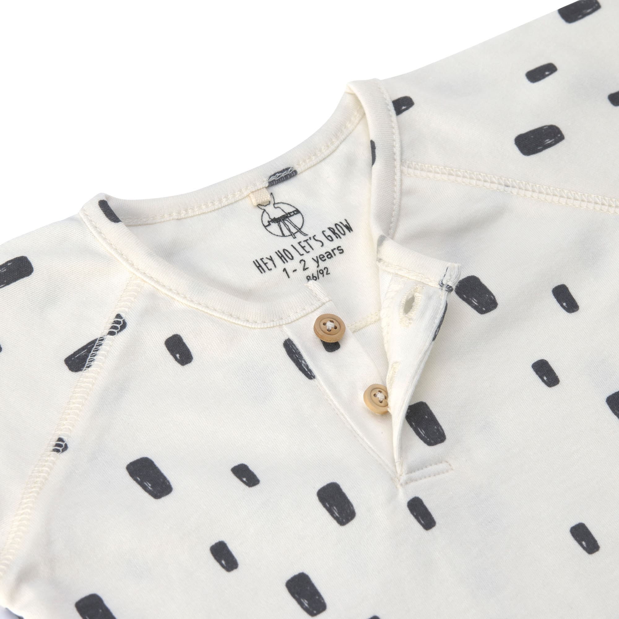 Baby Langarmshirts - Bio Baumwolle, Bricks, Milky