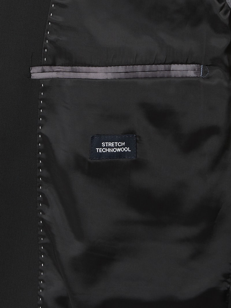 Slim Fit 2-Knopf-Sakko mit Stretch-Anteil Modell 'Herby' in schwarz