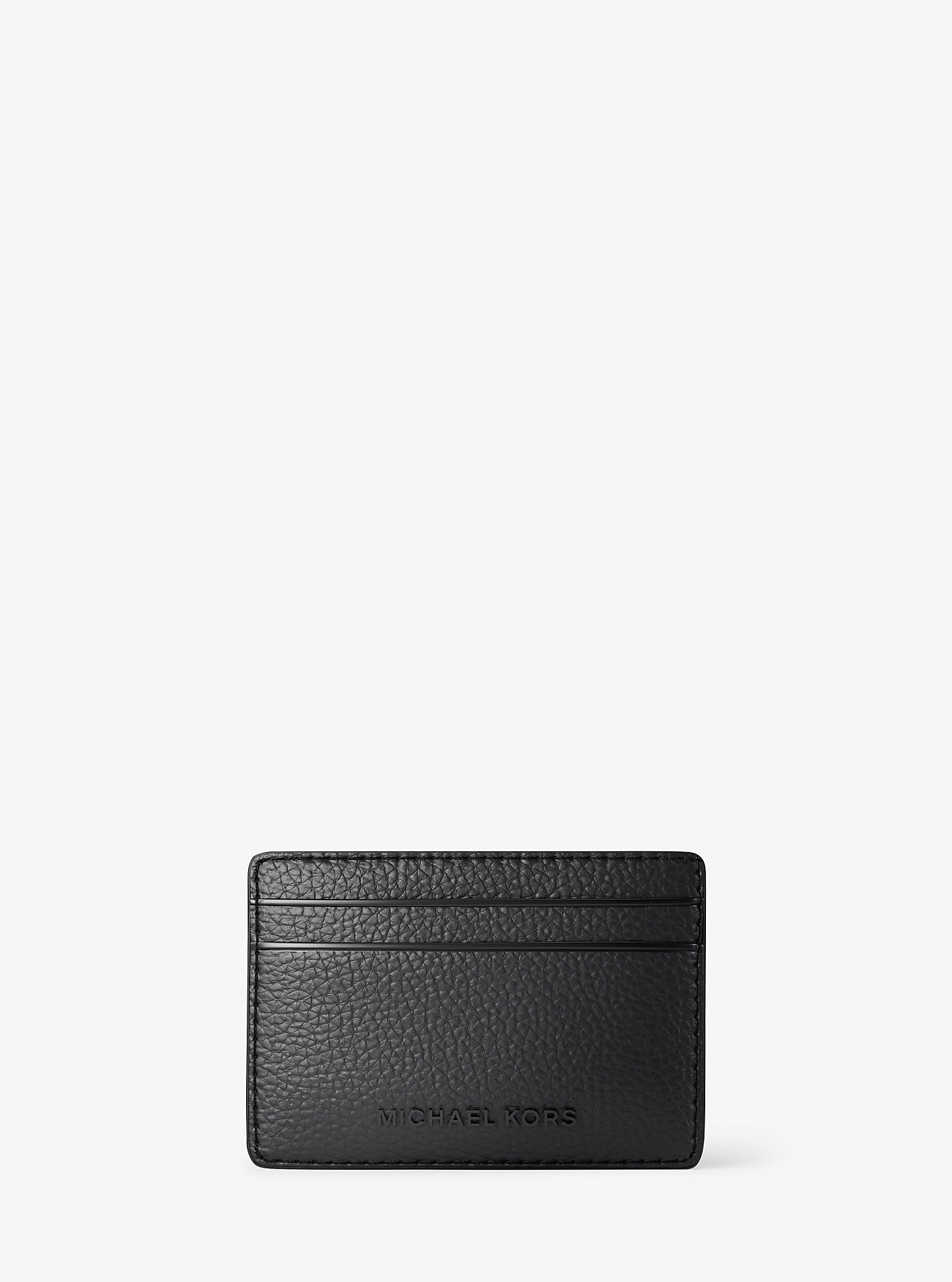 Etui na karty Jet Set Pebbled Leather – CZARNE