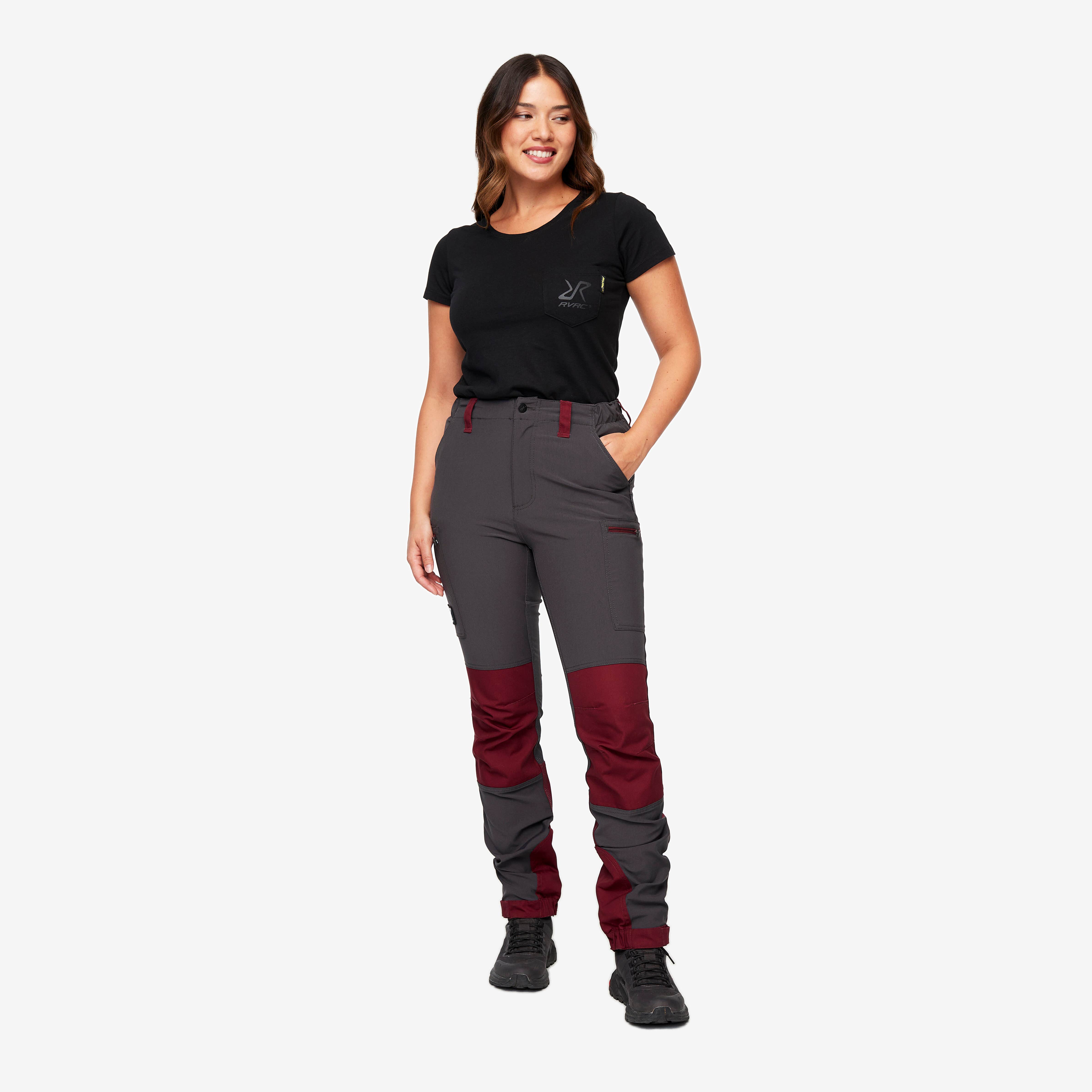 Nordwand Highwaist Stretch Pants Femme Burgundy