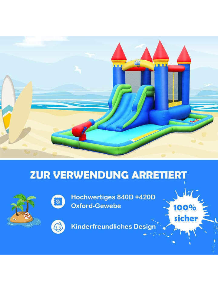 COSTWAY Hüpfburg mit Gebläse in Bunt günstig kaufen onesize