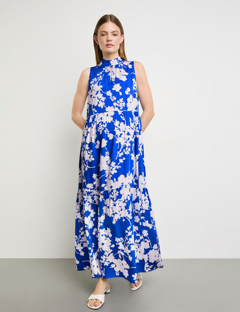 Ausgestelltes Stufenkleid mit Floralprint
