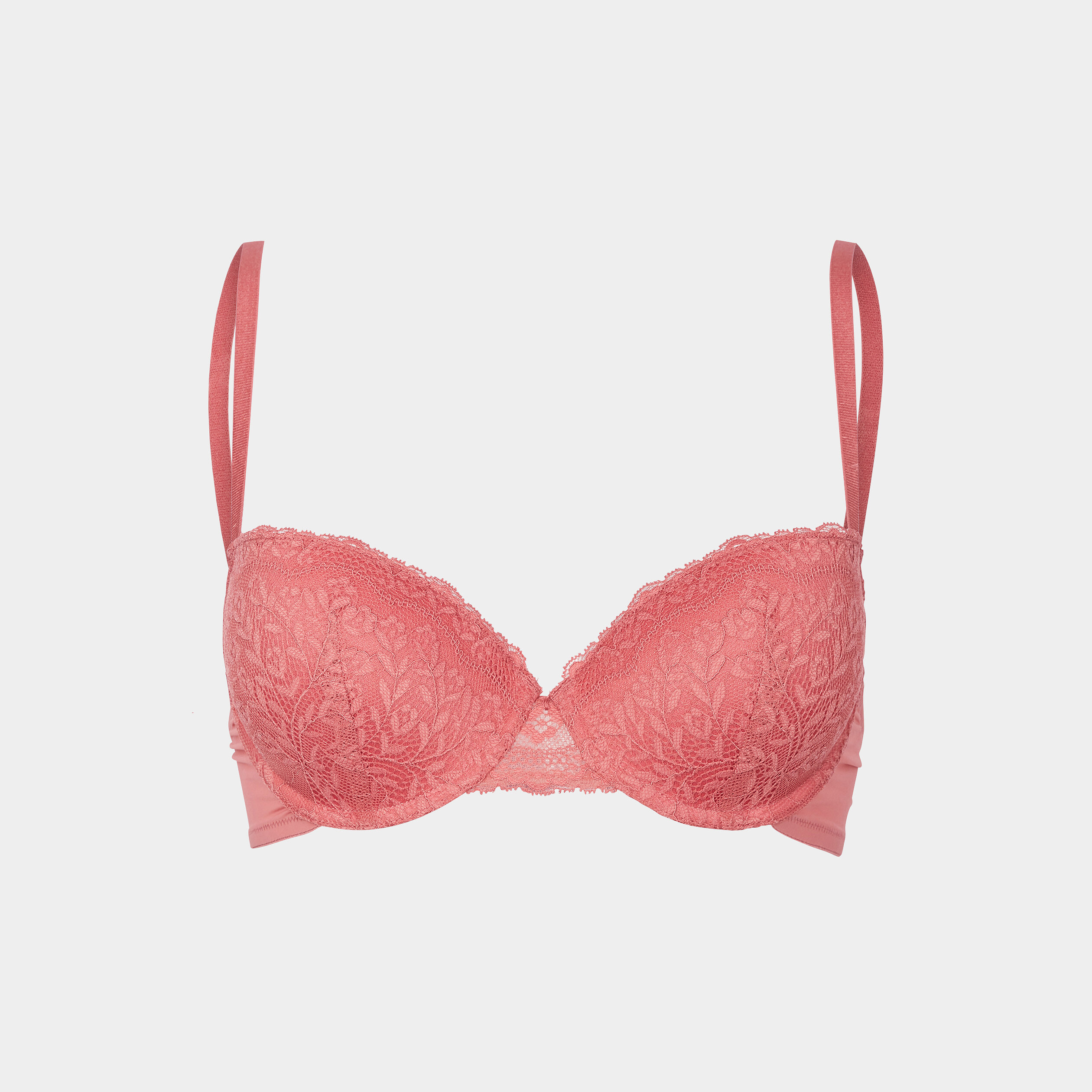 Soutien-gorge corbeille micro dentelle rose poudrée femme | La Halle