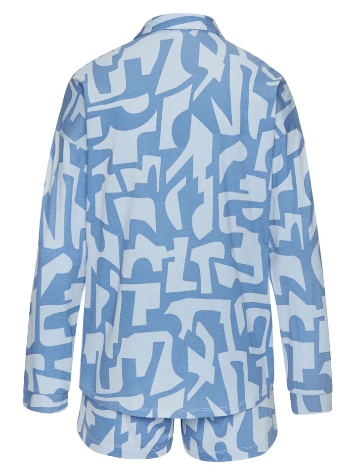 s.Oliver Shorty in hellblau-blau gemustert günstig kaufen